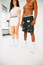 Load image into Gallery viewer, WHITE + BLACK BOXER BRIEFS (UNISEX)
